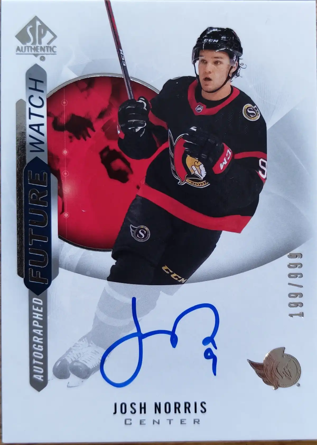 Josh Norris Ottawa Senators SP Authentic 20/21